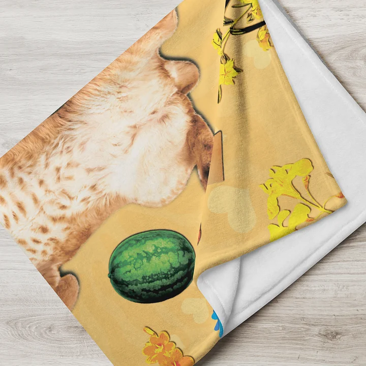Big Floppa "Floral Harvest" Caracal Blankie product image (2)