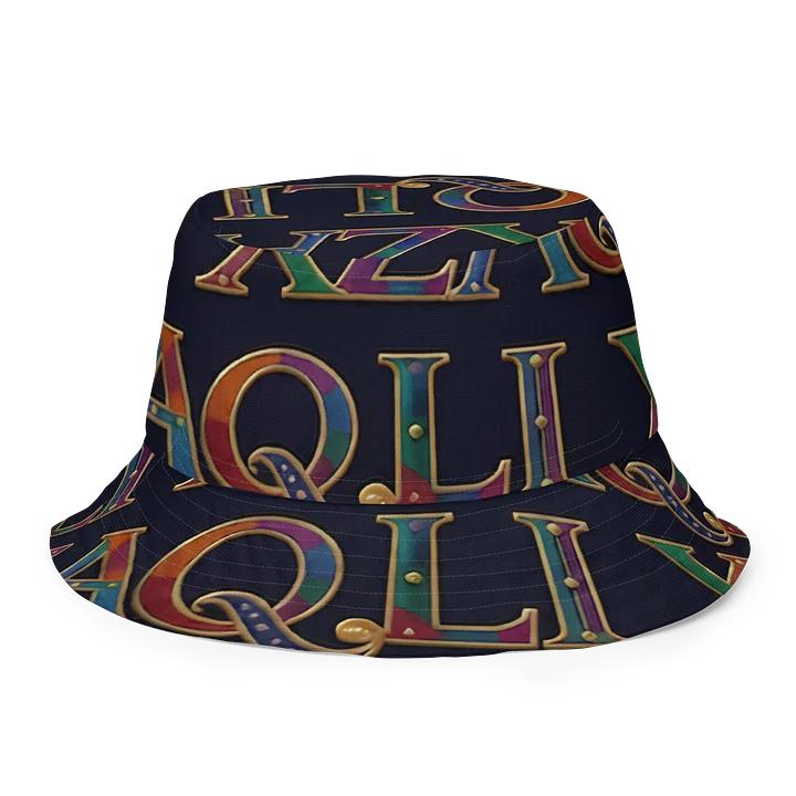 XZAQLI Monogram Bucket Hat (Navy Blue) product image (2)