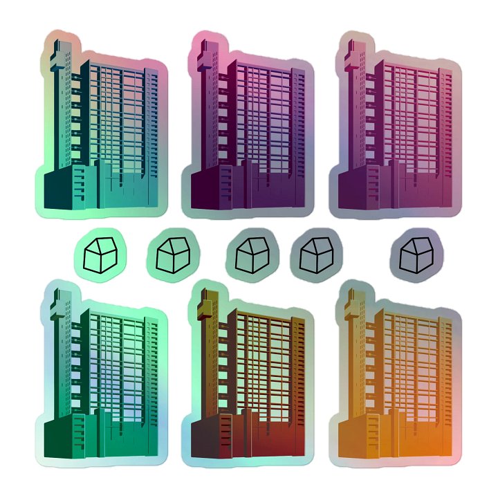 Trellick Colour Stickers | Multi-Holographic product image (1)