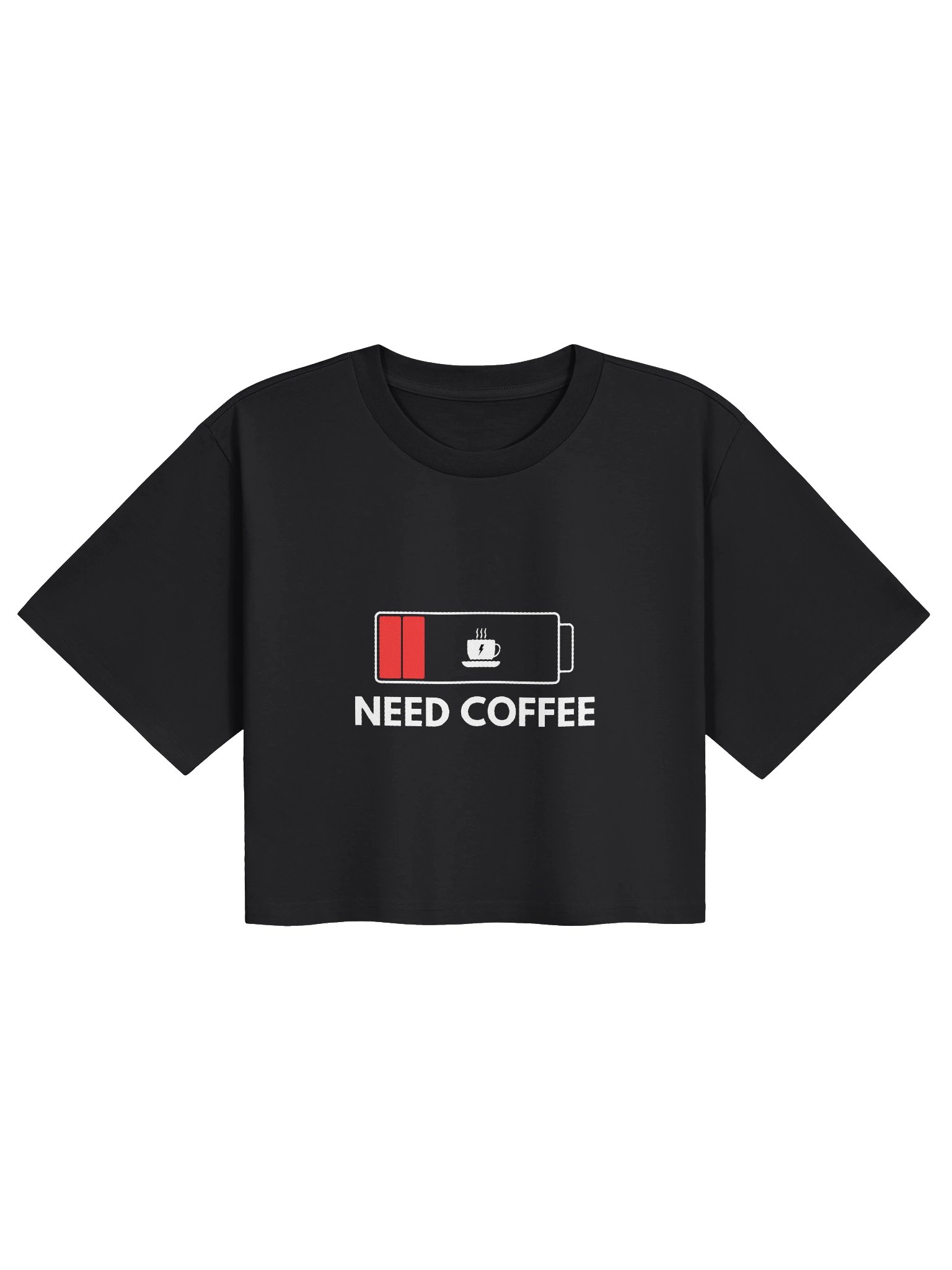 Need Coffee Low Battery Crop Tee product image (1)