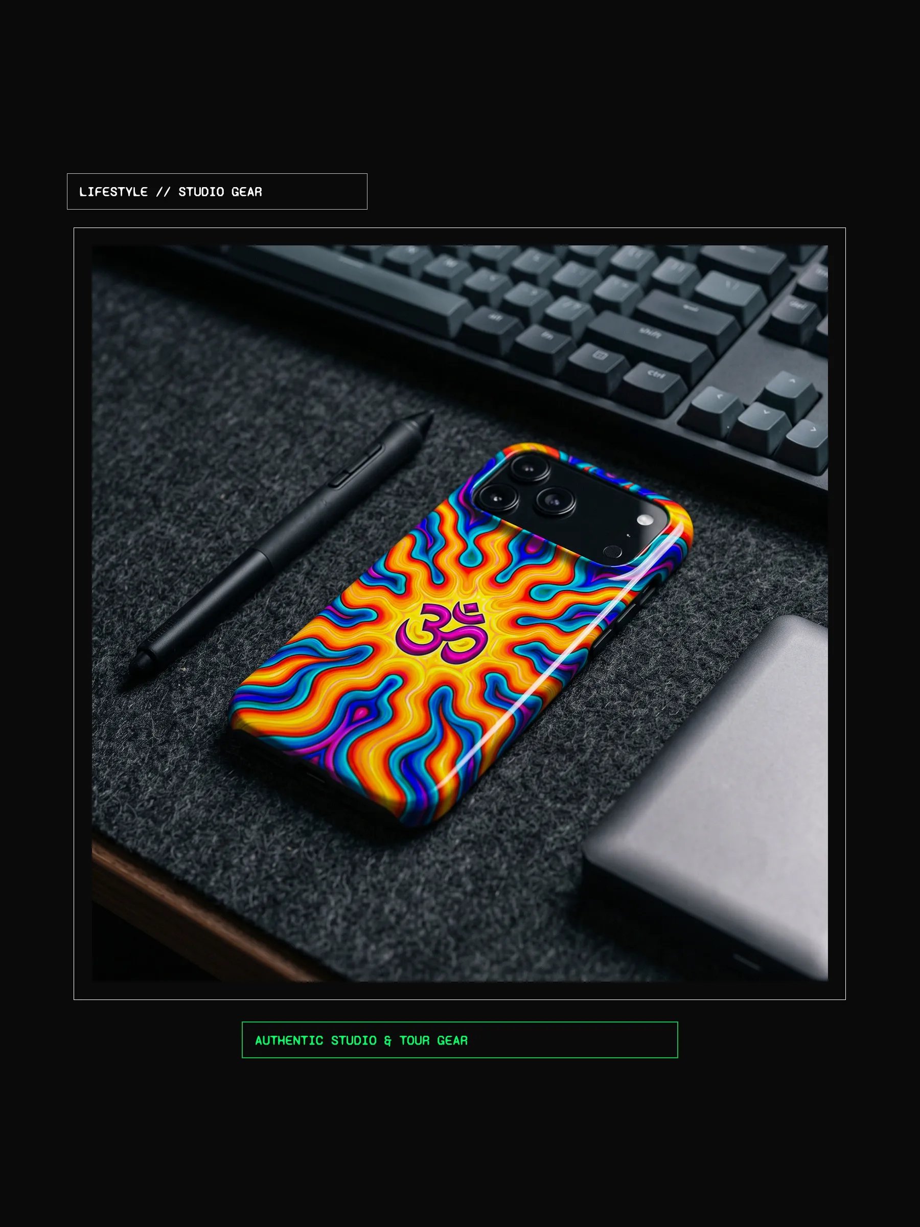 Artifact 02: Liquid Aum Flame - Dual-Layer Tough Phone Case product image (4)