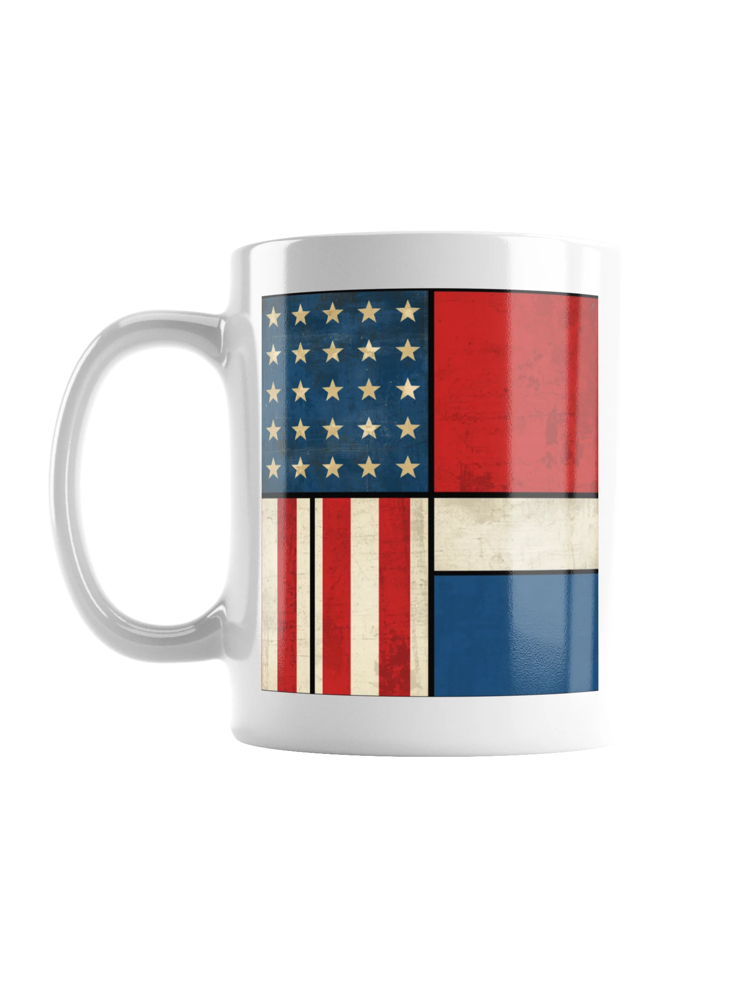 Vintage Flag Grid Glossy Mug product image (3)