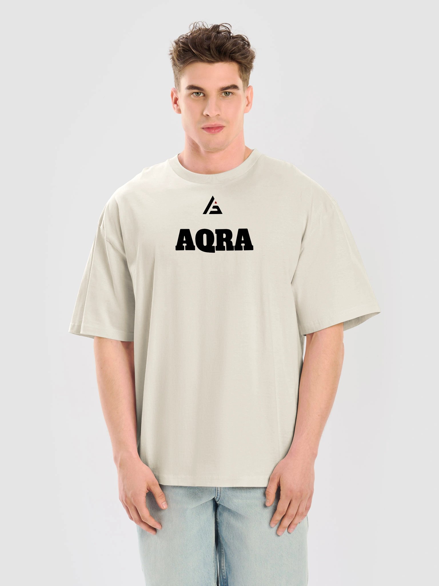 Minimal Black Red Accent Oversized Tee product image (1)