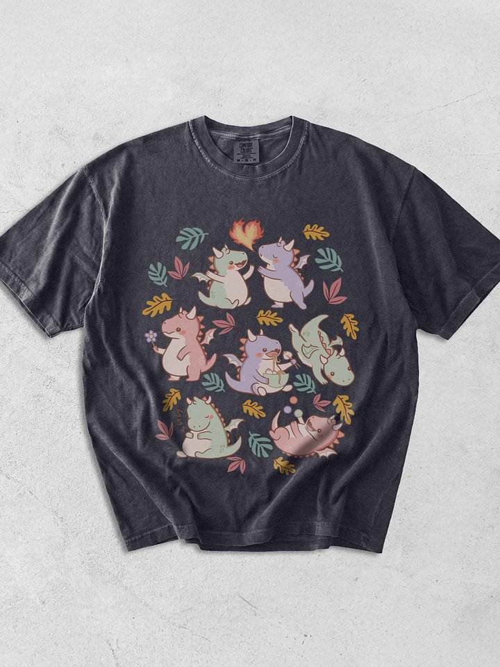 Cute Baby Dragon Shirt – Kawaii Dragon Graphic Tee, Whimsical Fantasy Cottagecore Design product image (1)