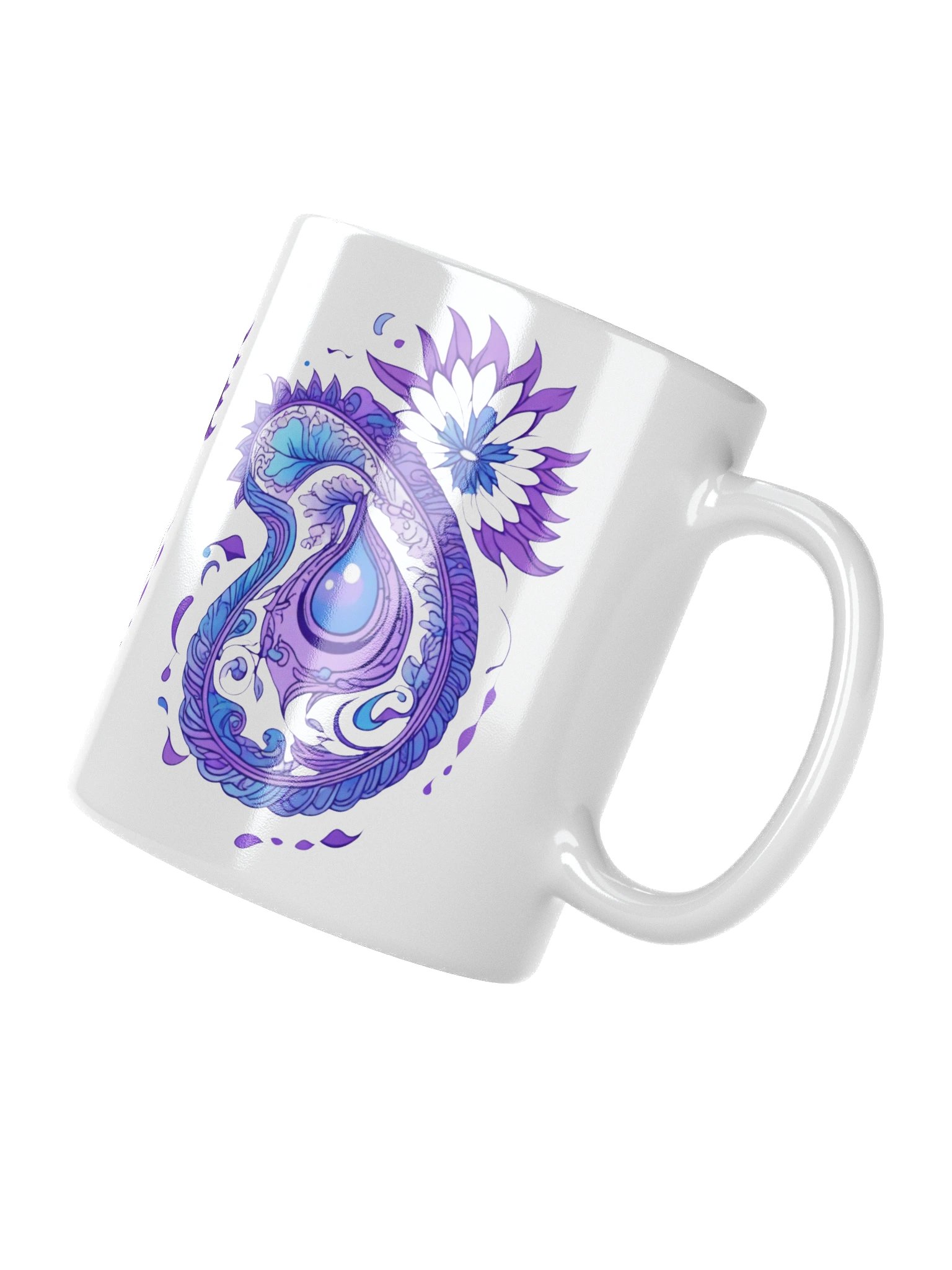 Indigo Paisley Flower - Mug product image (4)