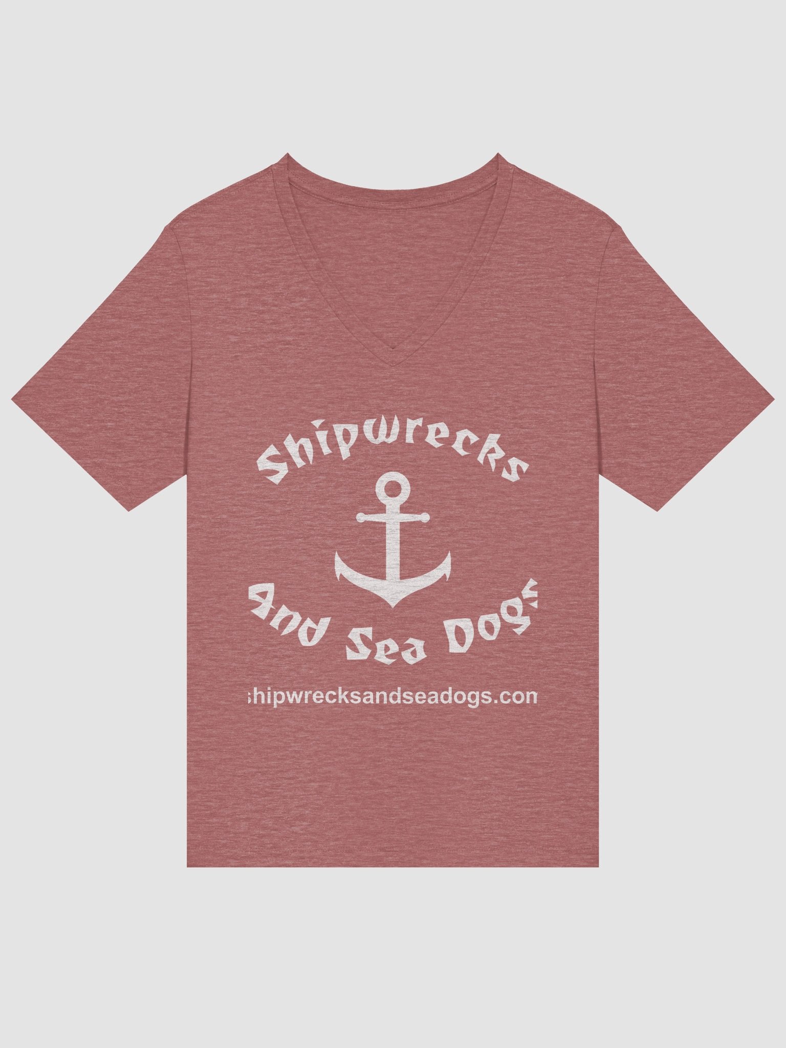 Women's V-neck Shipwrecks and Sea Dogs Logo T-Shirt product image (14)