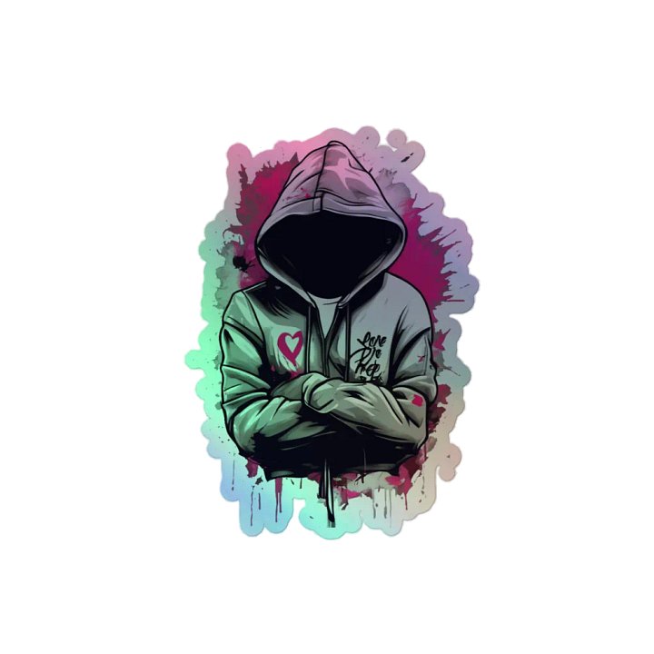 Never Give Up Charity Holographic Sticker product image (2)