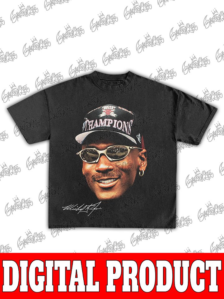 Michael Jordan "The G.O.A.T." Champions Vintage NBA Bootleg Graphic product image (1)