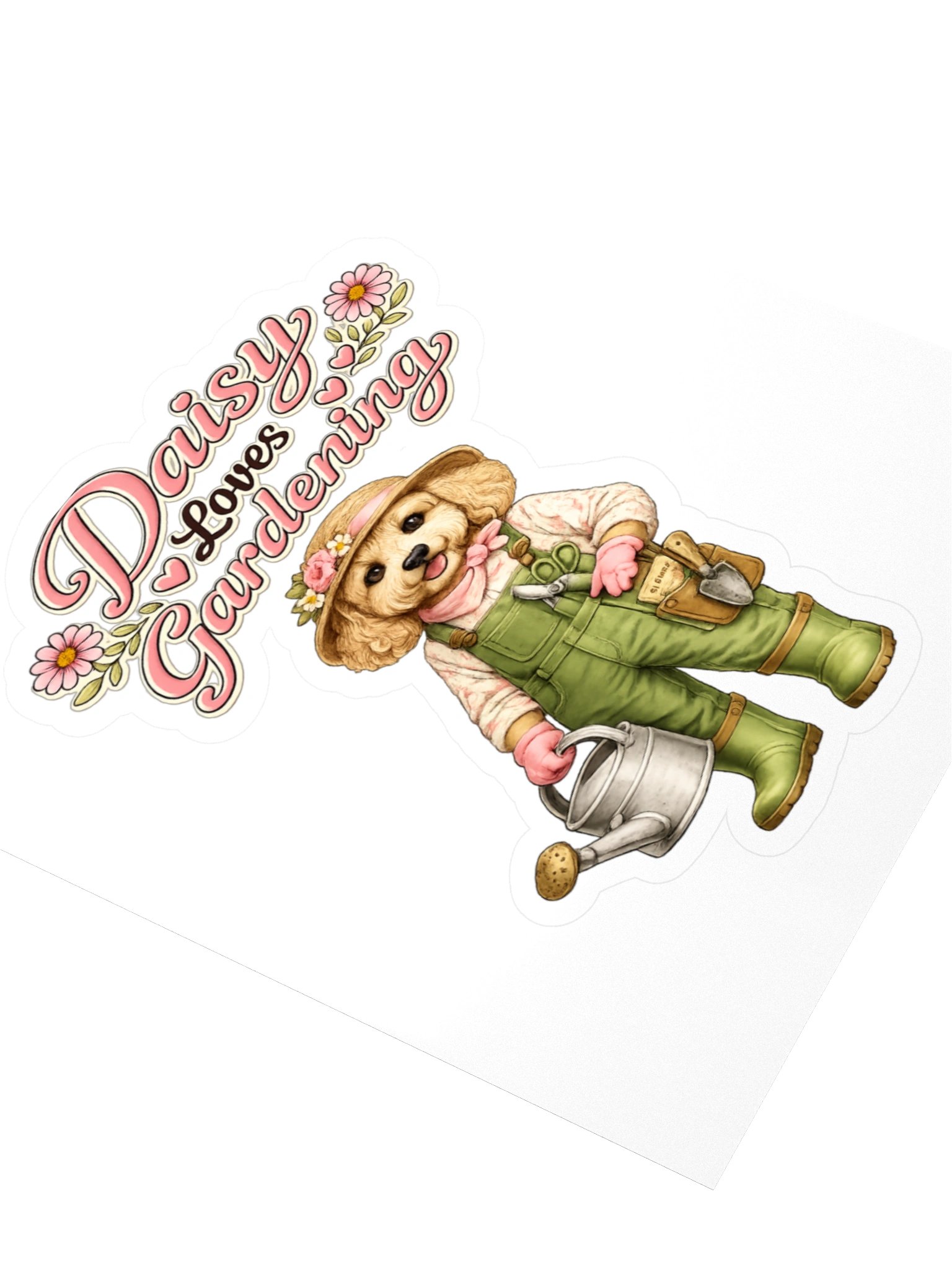 Daisy Loves Gardening Dog Sticker product image (3)