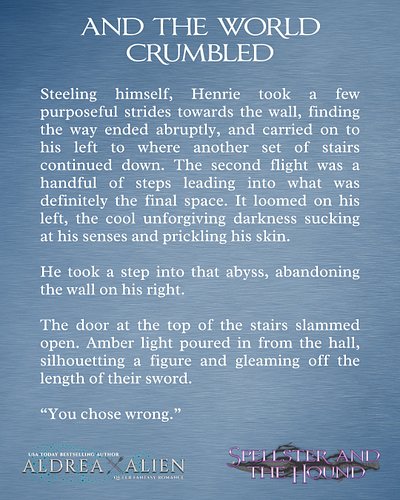 Not what you want to hear from the guy trying to unalive you.

Read And the World Crumbled today! https://books.aldreaalien.c...