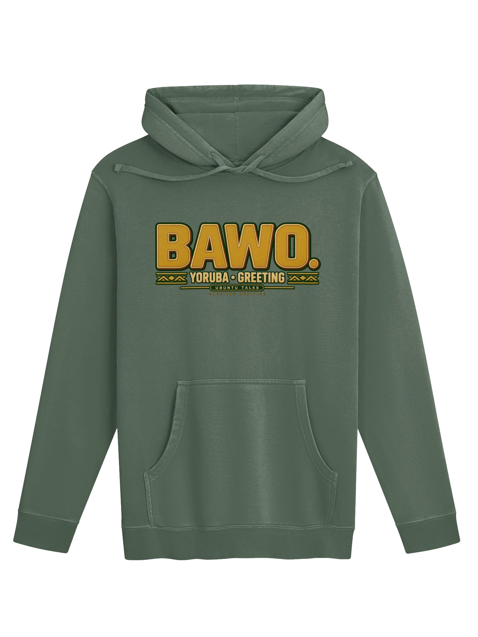 Greeting Heritage — BAWO | Yoruba Washed Hoodie product image (1)