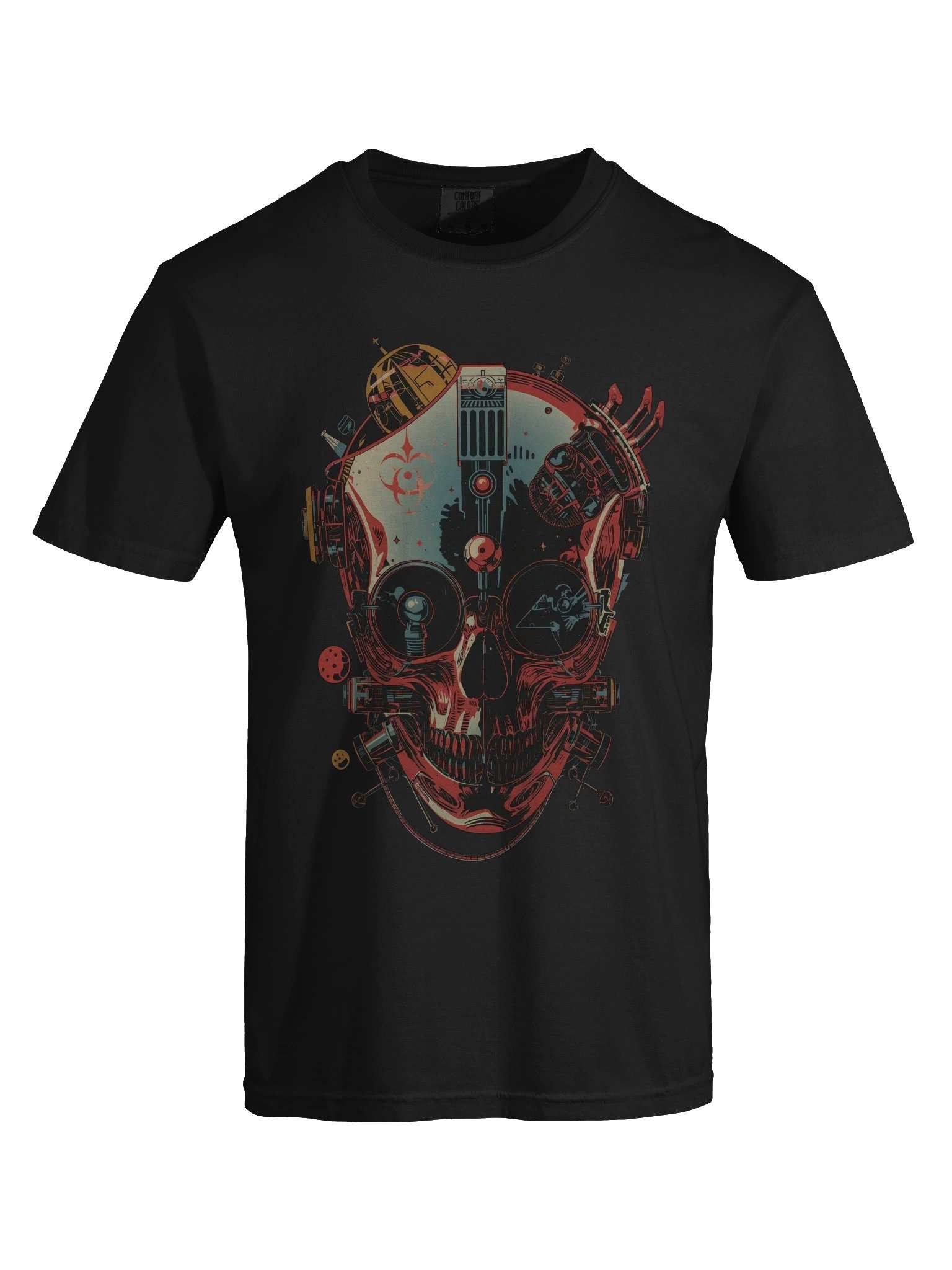Cybernetic Skull Futurist Heavyweight T-Shirt product image (2)