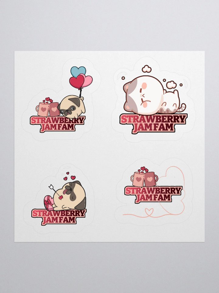 Strawberry Jamfam Kiss Cut Stickers Set product image (1)