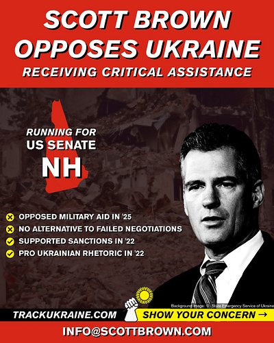 Scott Brown @senscottbrown is running in New Hampshire's Republican Senate primary today.

❌Opposed military aid in 2025
❌No ...