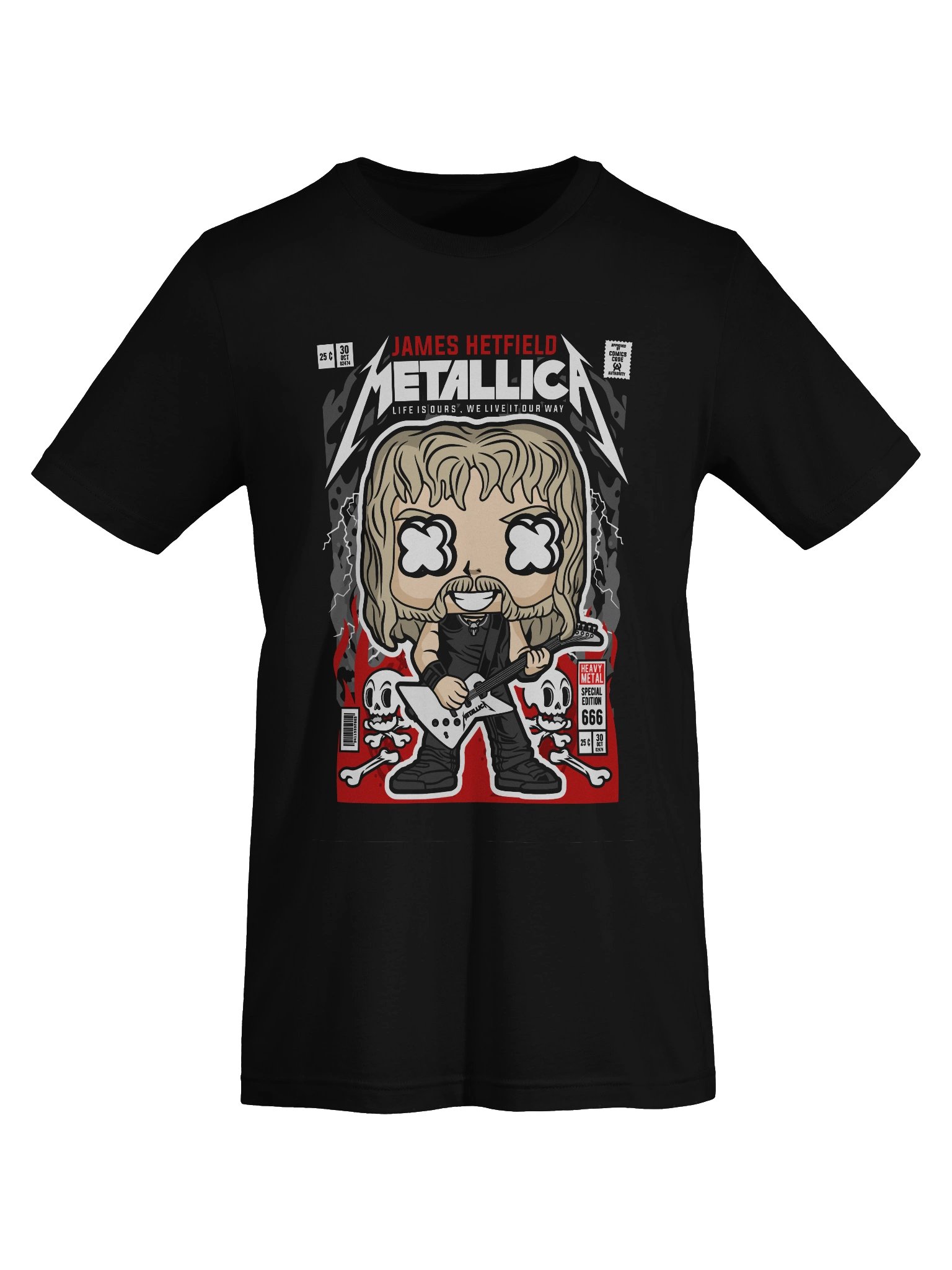 Metallica Guitarist Cartoon T-Shirt product image (7)