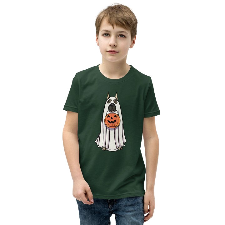 Halloween Great Dane(Fawn, Cropped Ears) Youth T-Shirt product image (1)