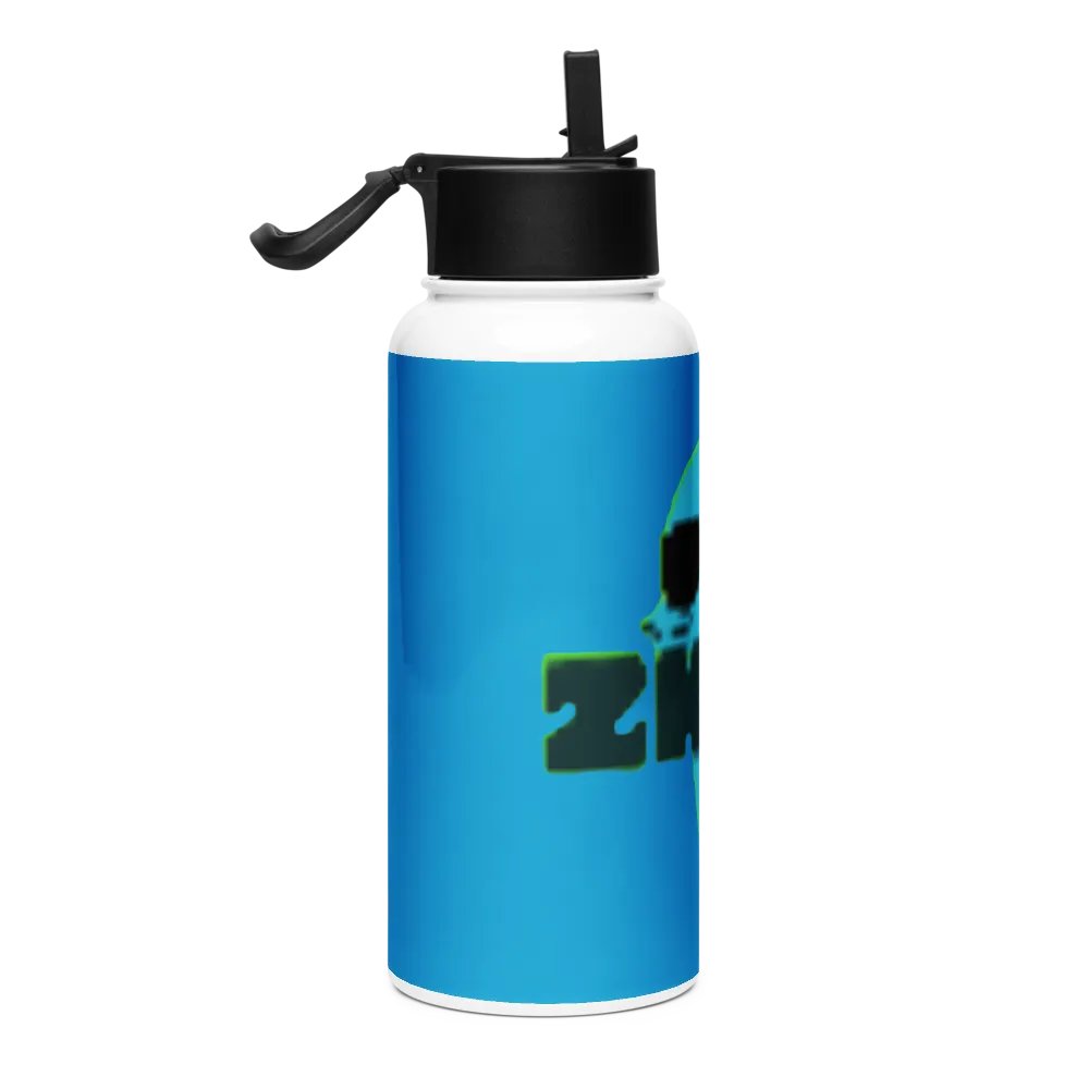 Blue ZKOT Stainless Steel Water Bottle with a Straw Lid - Show Your Support - Drinkware product image (4)
