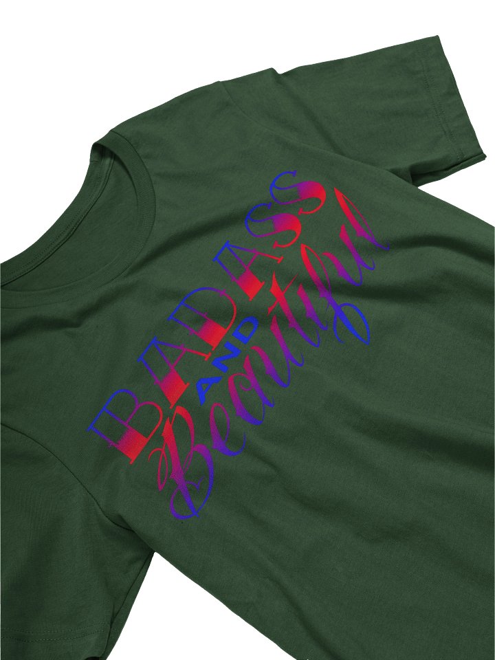 BADASS AND Beautiful — Gradient Typography Tee product image (14)