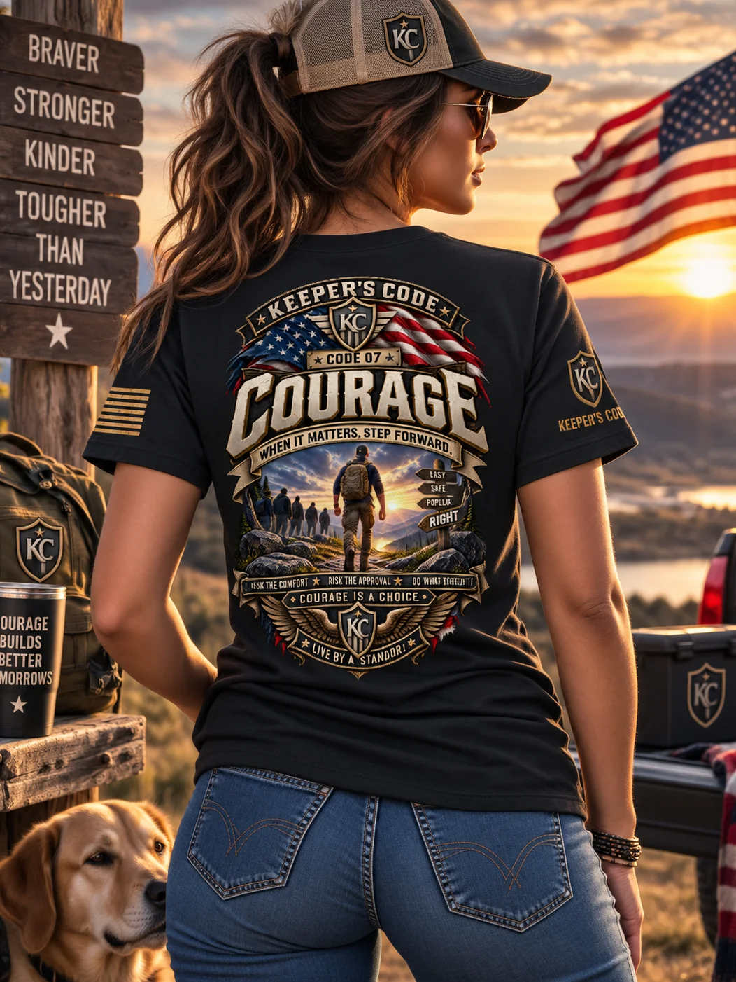 Keeper’s Code™ Women’s CODE 07 Courage Harder Path T-Shirt product image (2)
