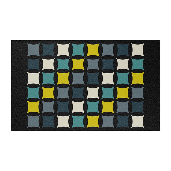 Mid Modern Century Inspired Chenille Area Rug - Midnight product image (2)