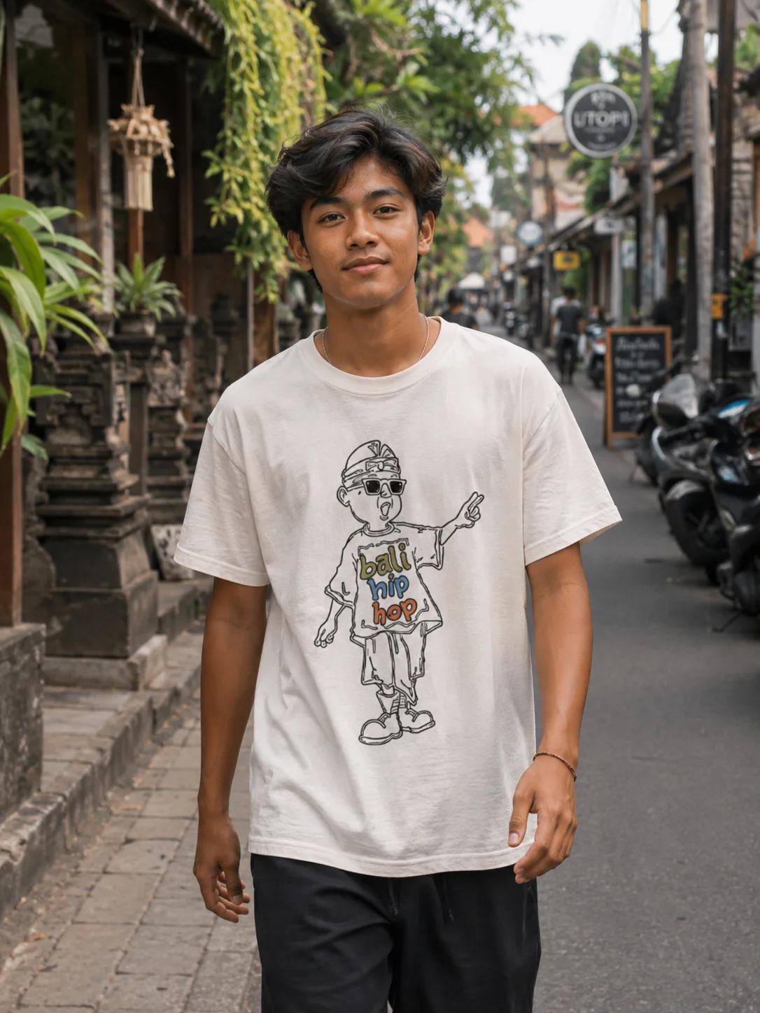 Bali Hip Hop Cartoon Graphic Tee product image (1)
