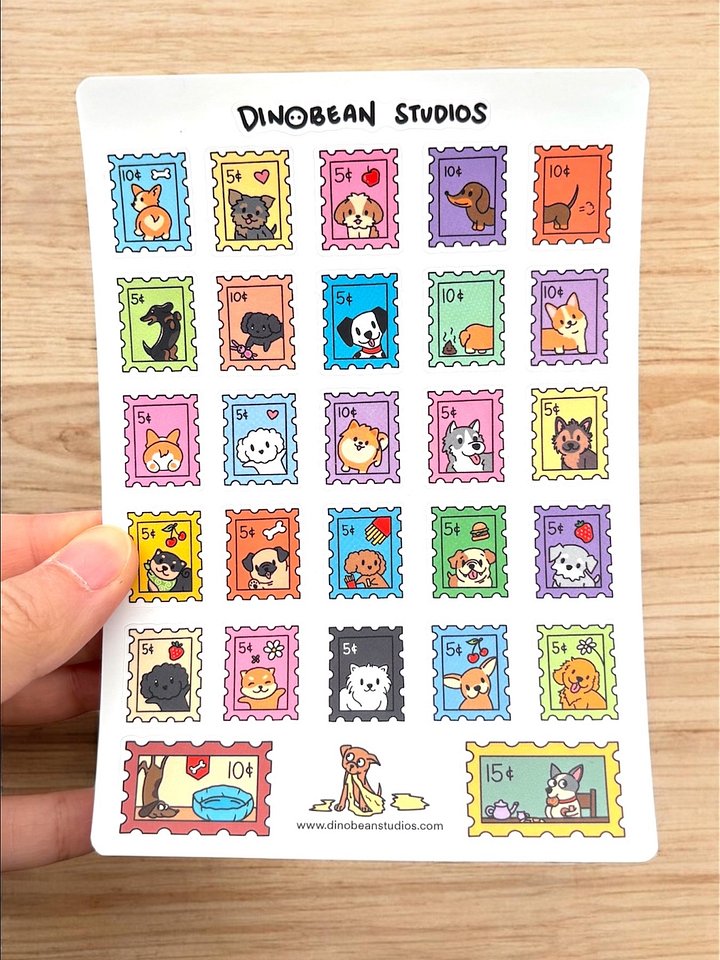 Dog Stamps Sticker Sheet product image (1)