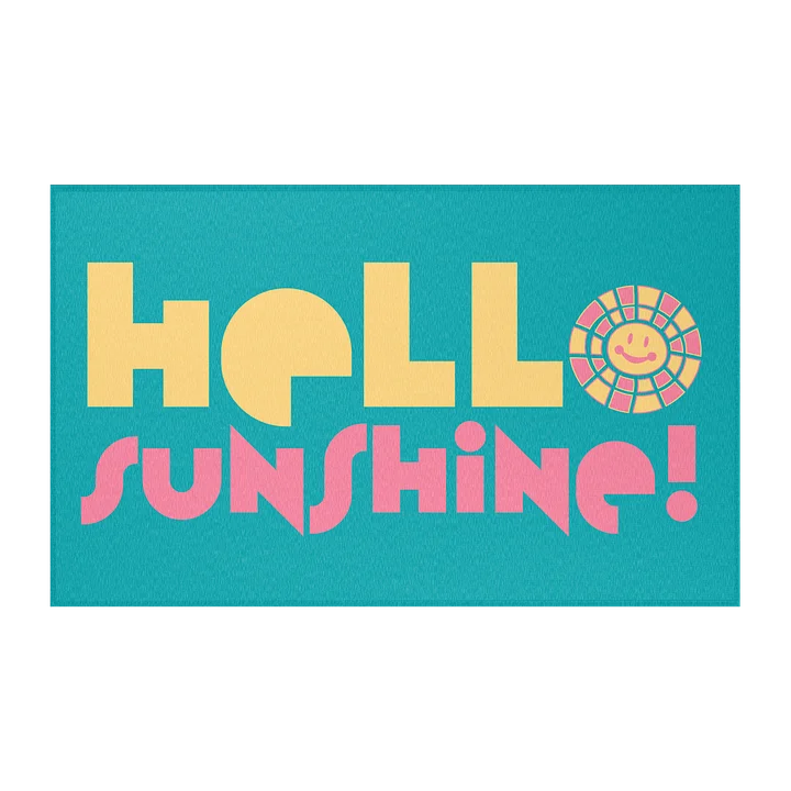 HELLO SUNSHINE! Teal Area Rug product image (2)