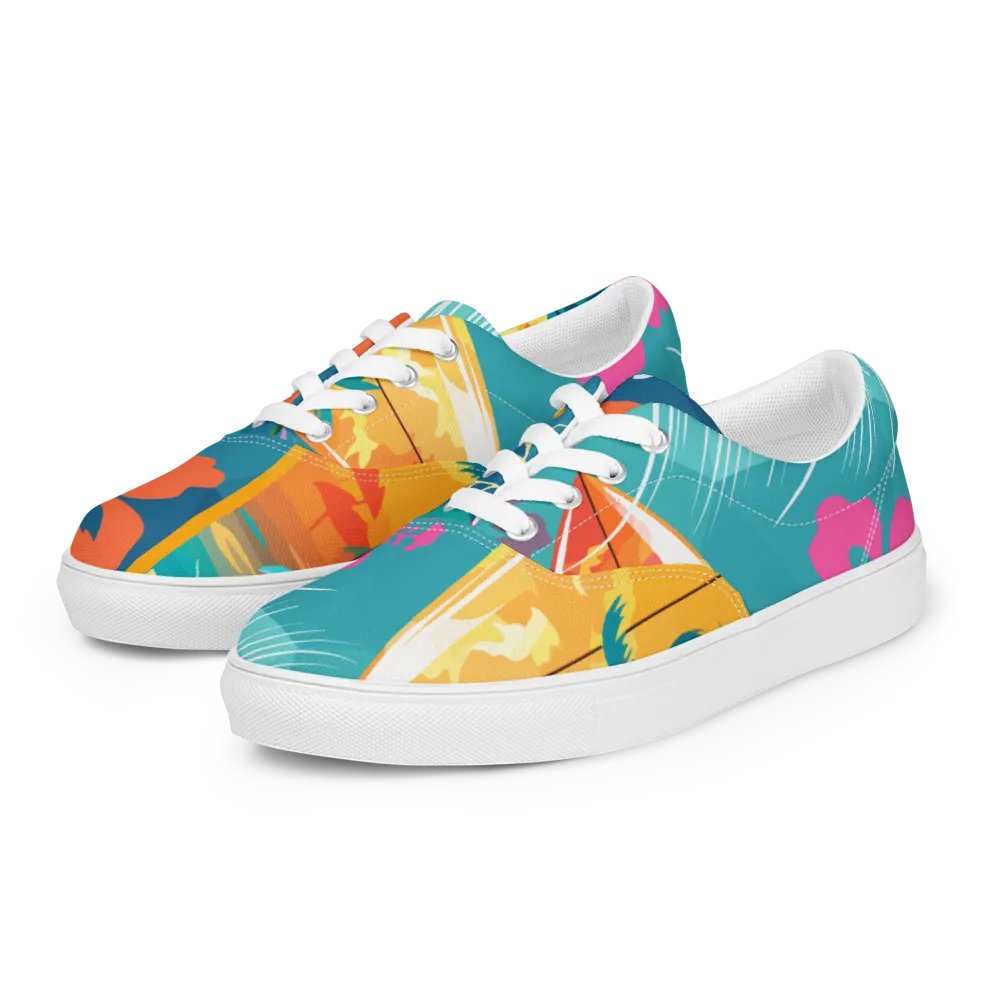 Tropical Escape Lace-Up Canvas Shoes product image (10)