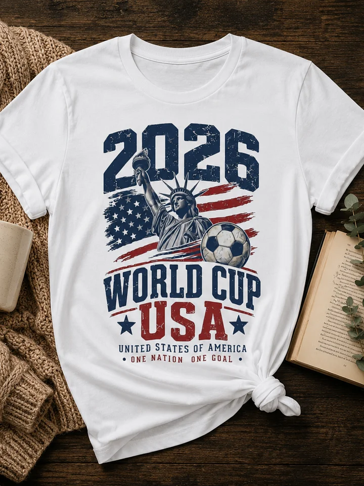 2026 Global Football Tournament USA Liberty One Nation One Goal Patriotic Soccer Tee product image (1)