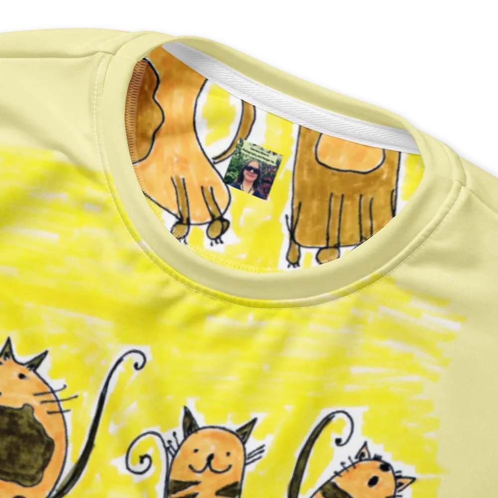 Abstract Doodle Cats Unisex All Over Print Sweatshirt product image (8)