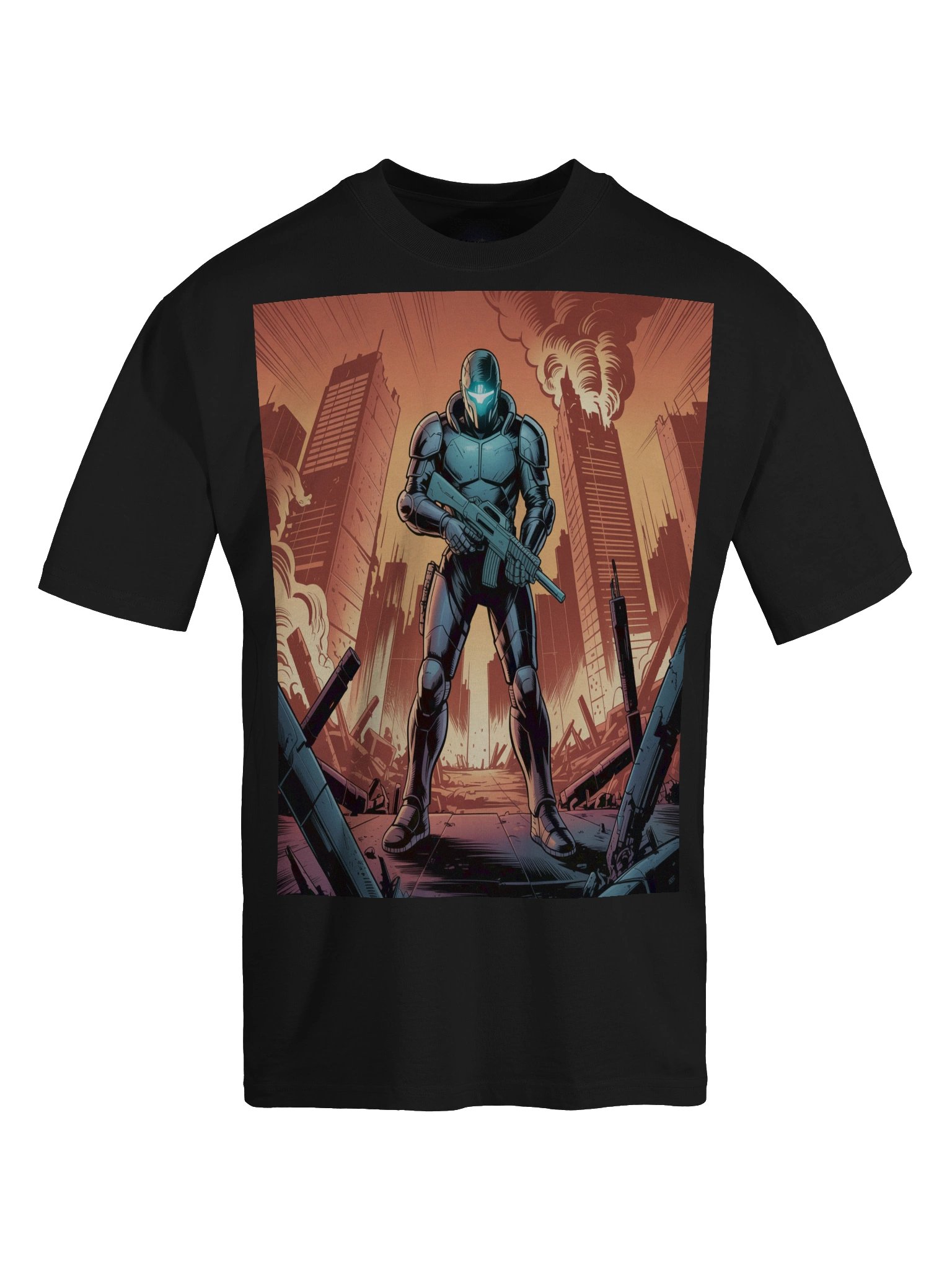 Inferno Ascendant: Apocalypse Inspired Oversized Faded T-Shirt product image (1)