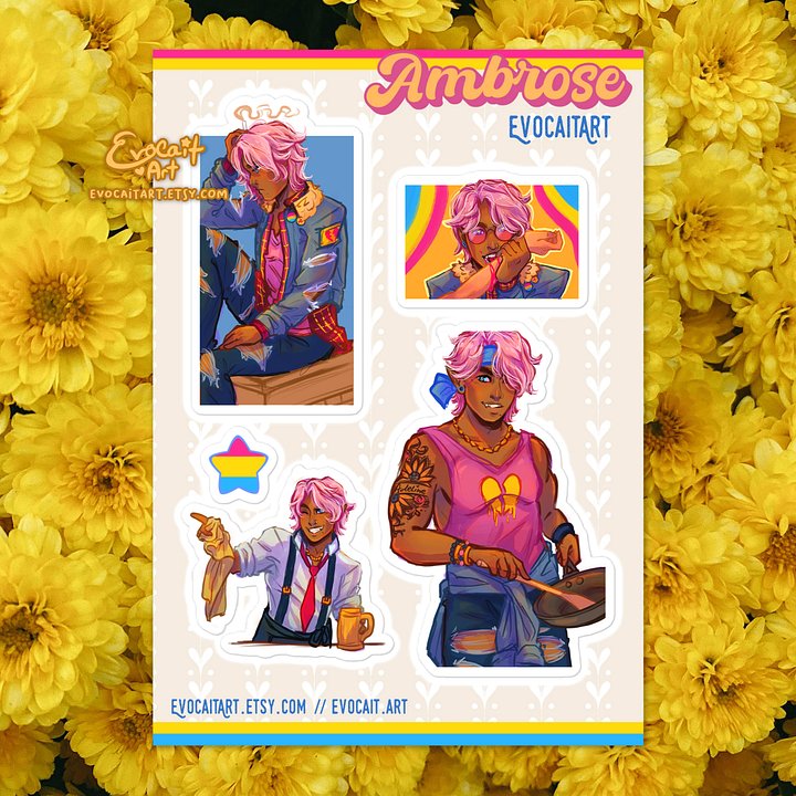Pride Flag OC Stickers - Pansexual Ambrose product image (1)