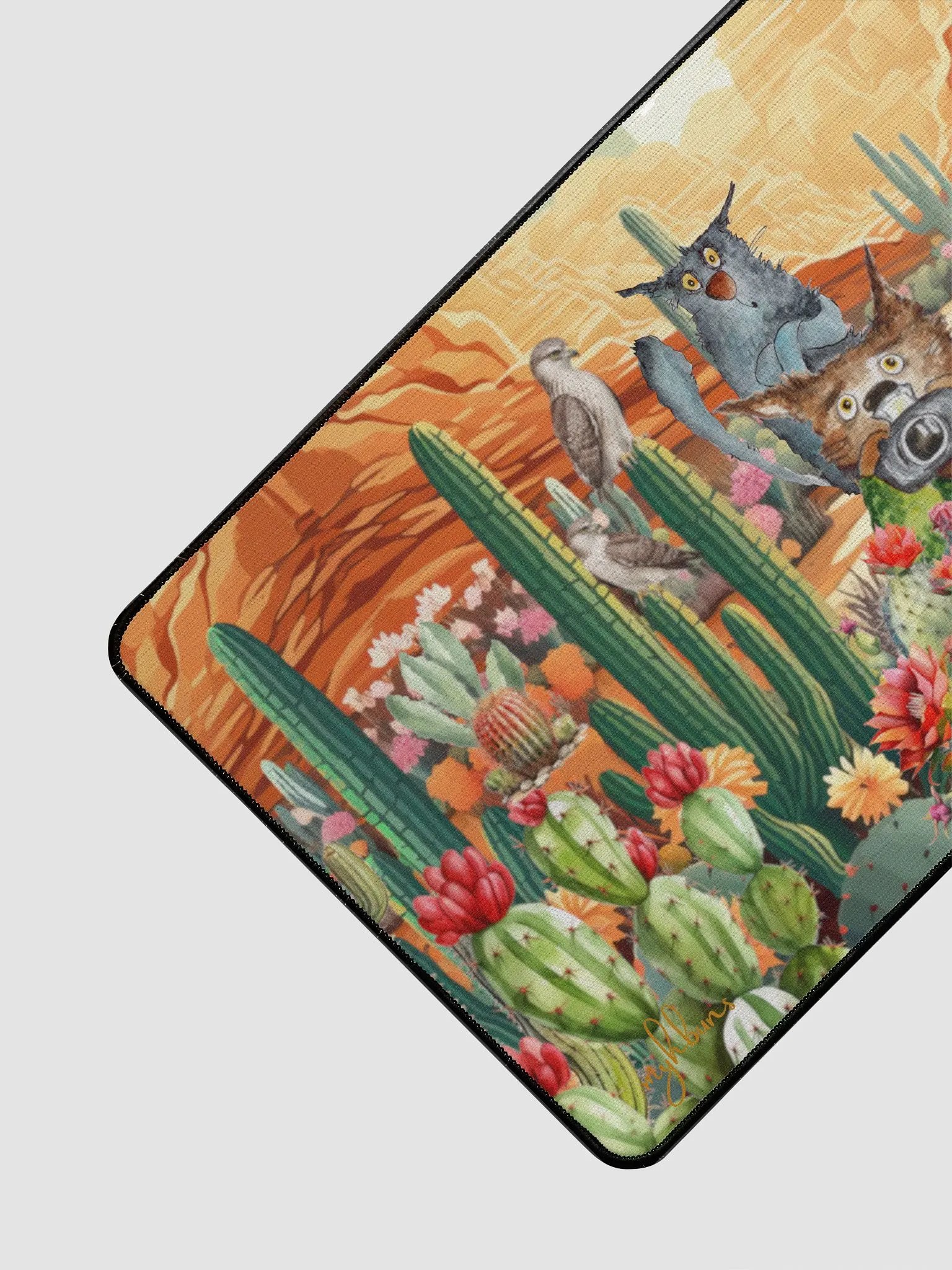 Desert Bloom: A Tale of Resilience Desk Mat | Large 15.5