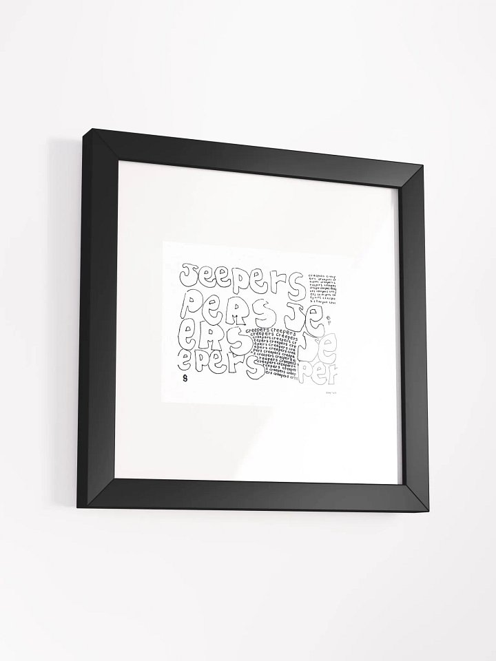 jeepers creepers Panel Card Print Framed product image (1)