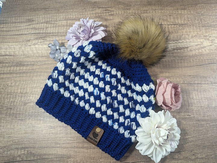 Aurora Beanie - Blue/White/Speckled product image (1)