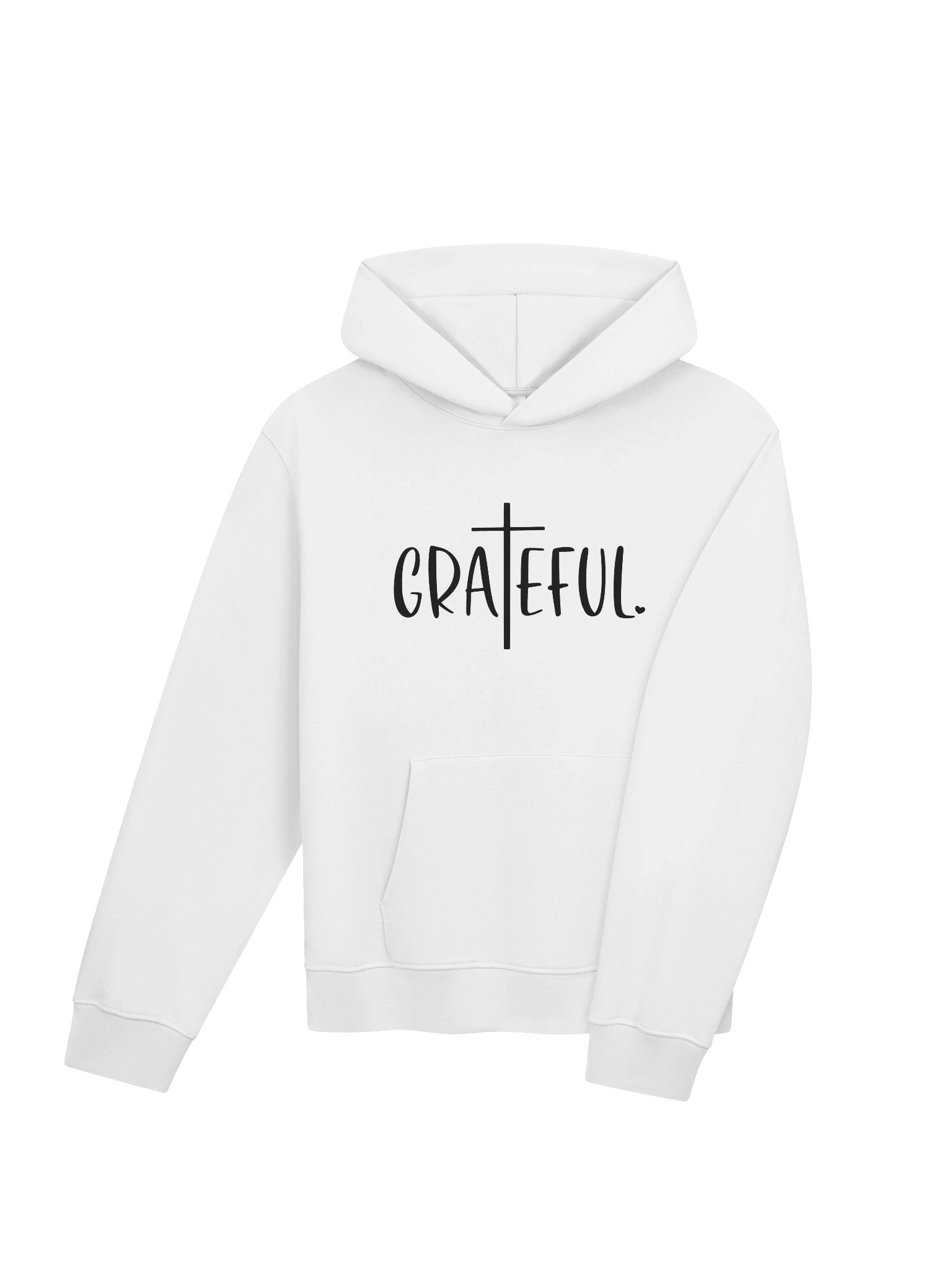 Grateful Vibes White Oversized Midweight Hoodie product image (4)