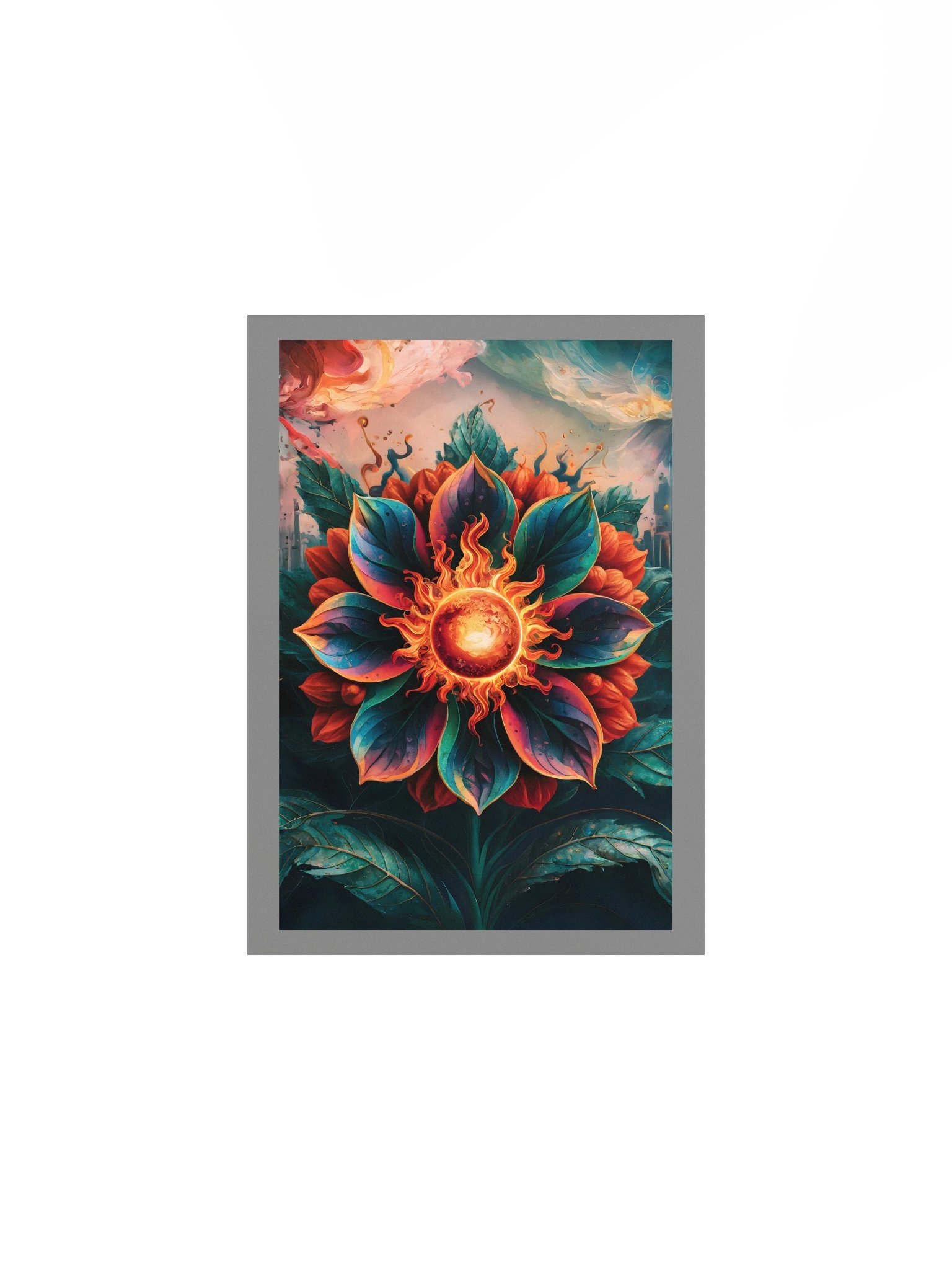 Stellar Sunflower Poster – Surreal Cosmic Bloom Wall Art product image (2)