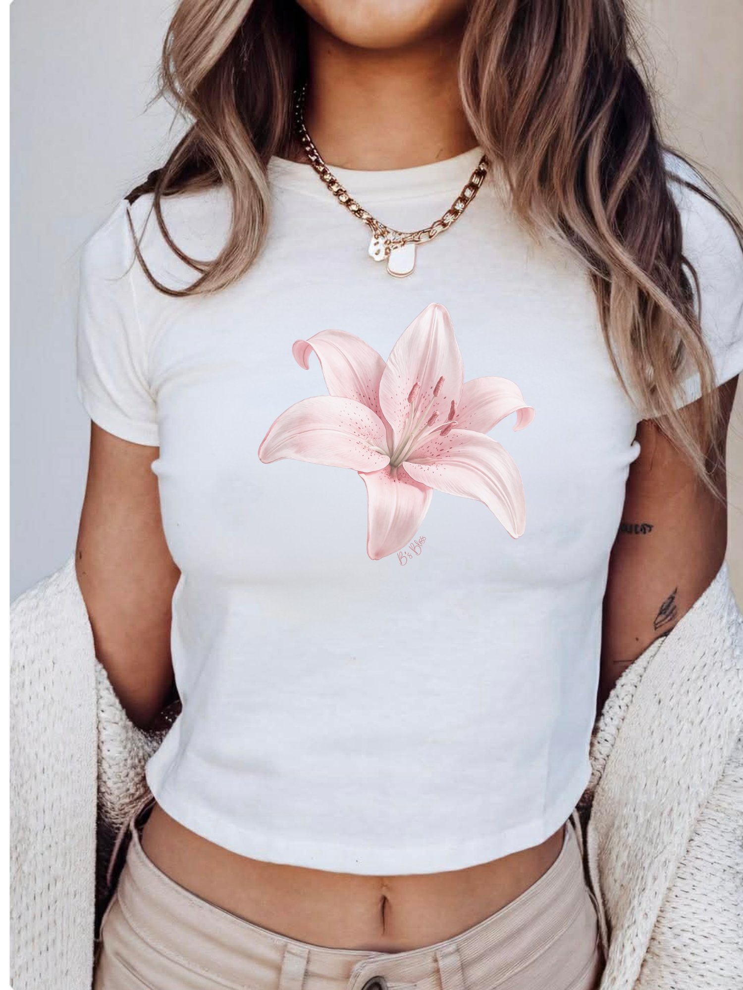 Pink Lily Baby Tee product image (2)