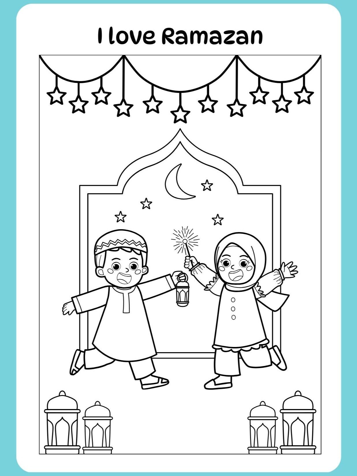 Ramadan Colouring Pages Worksheet product image (3)