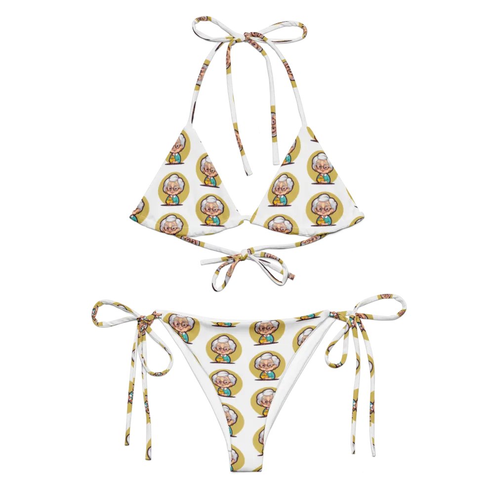 Golden Years Teal Elderly All-Over Bikini product image (2)