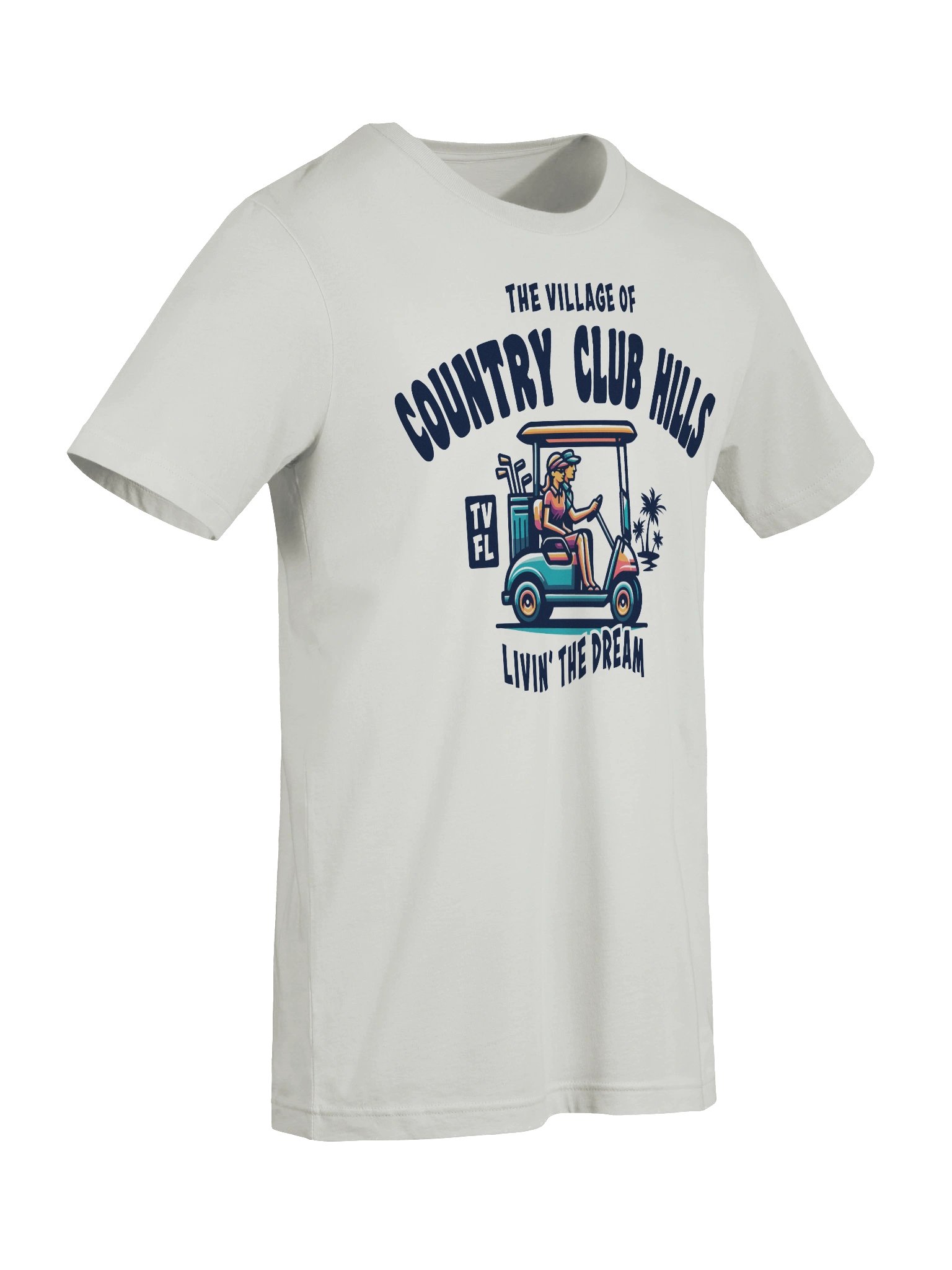 The Village of Country Club Hills TV FL Golf Cart Design T-Shirt product image (75)