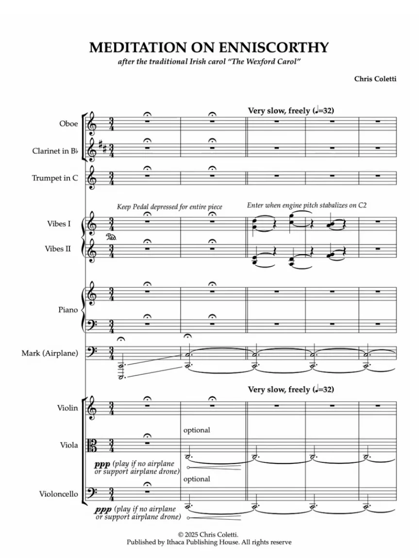 Meditation on Enniscorthy (after The Wexford Carol) for Chamber Ensemble product image (2)