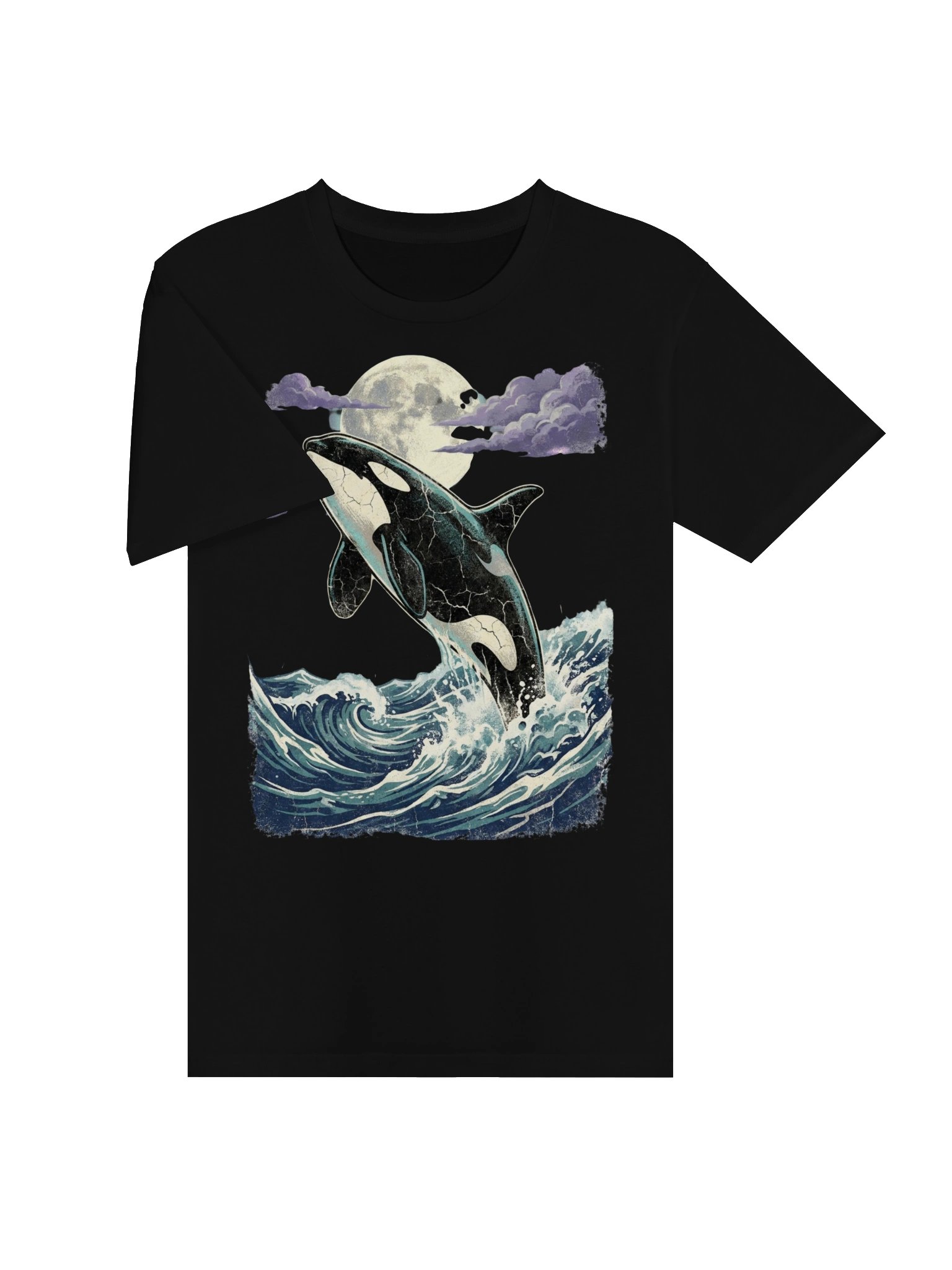 Vintage Orca Whale T-Shirt – Retro 90s Ocean Graphic, Killer Whale Under Full Moon product image (11)