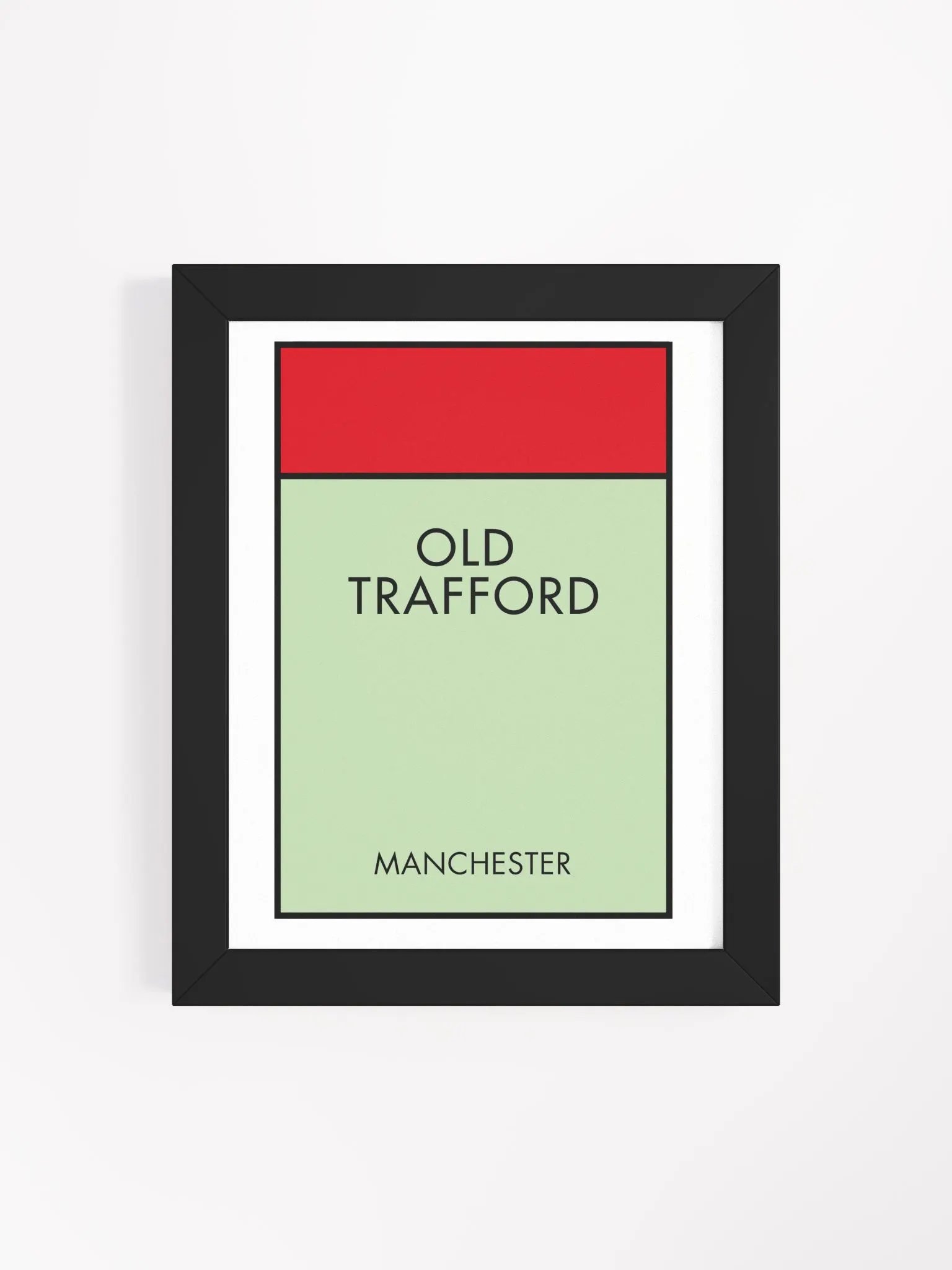 Old Trafford Manchester Monopoly Title Art Framed Print product image (3)