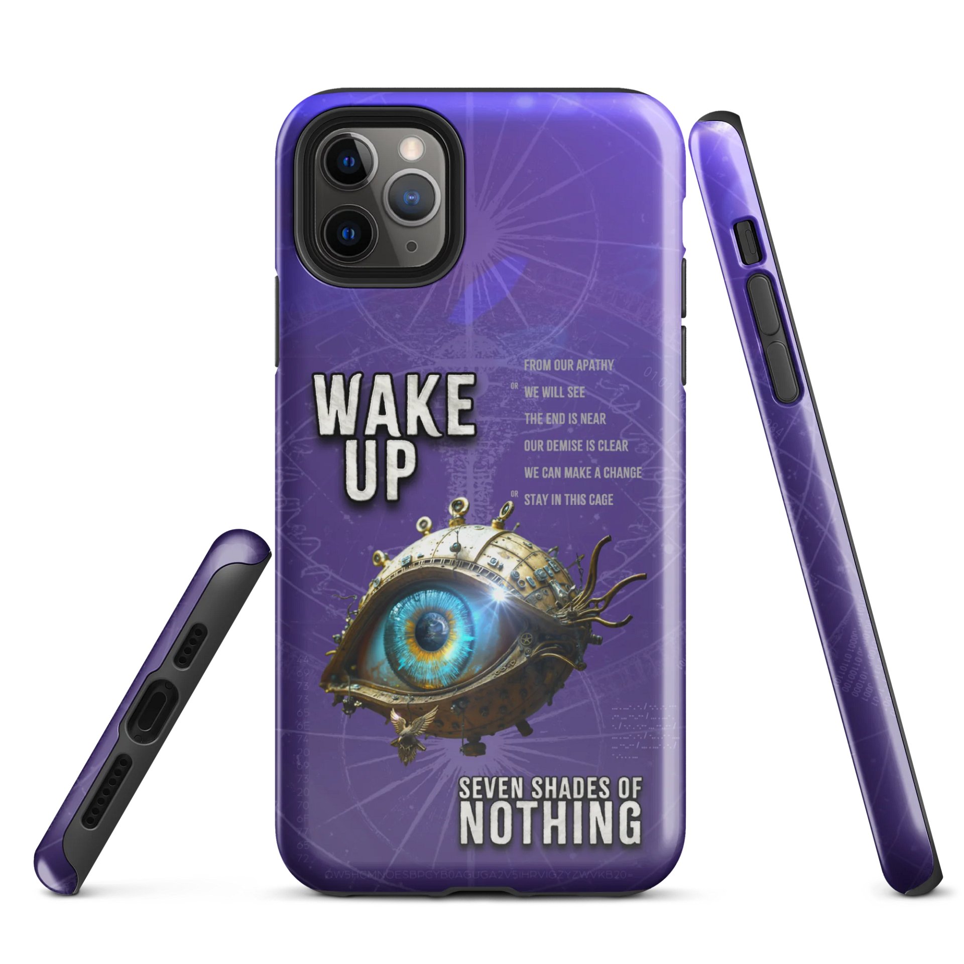“Wake Up” single artwork iPhone case – dark cinematic from Seven Shades of Nothing product image (1)