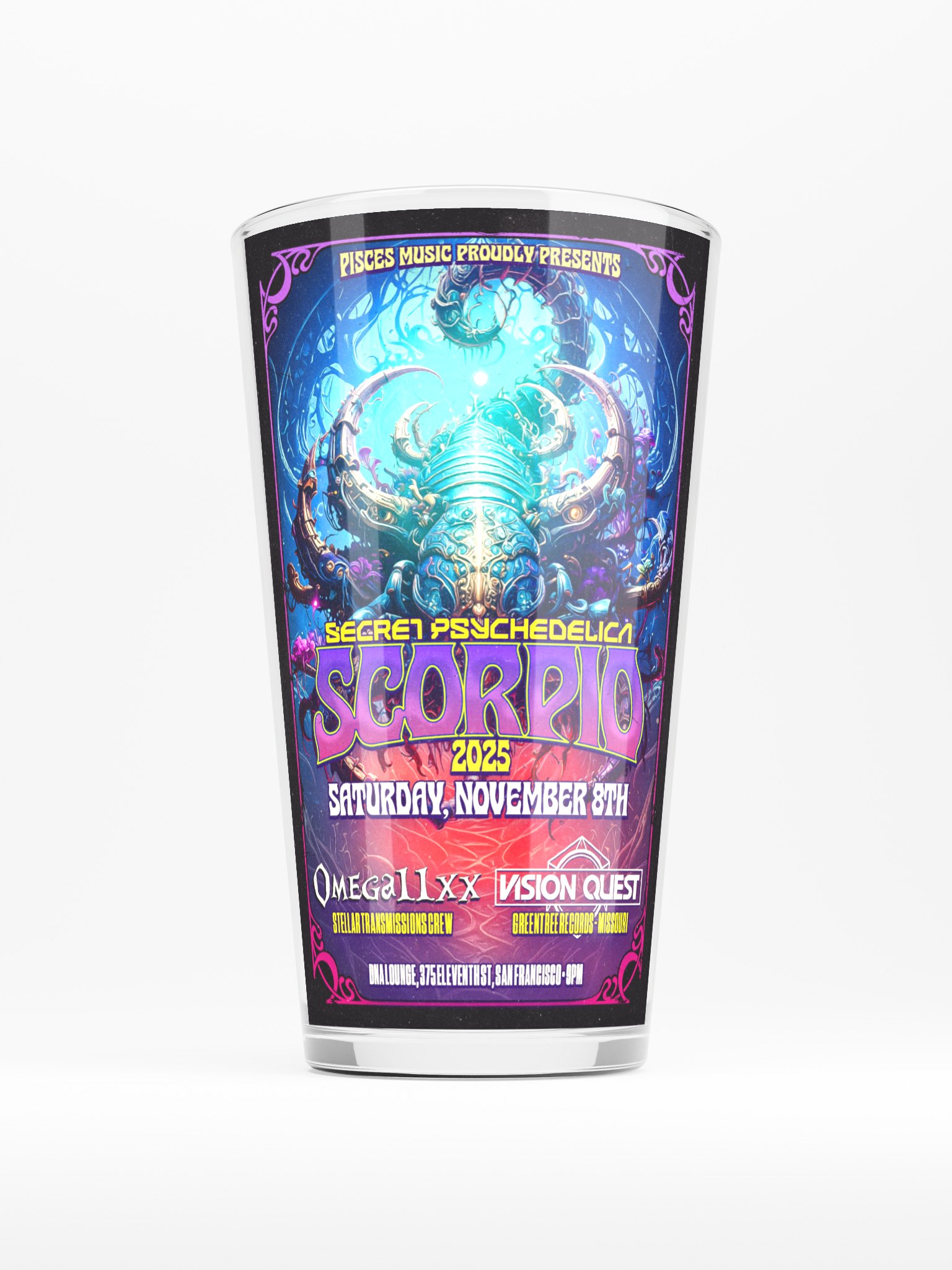 Scorpio 2025 Shaker Pint Glass product image (1)