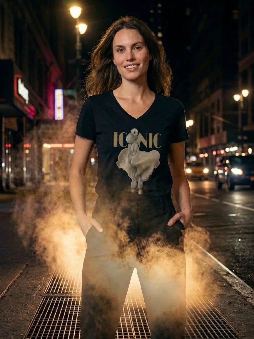 Marilyn Poodle V-Neck Tee | Poodle Empire product image (12)