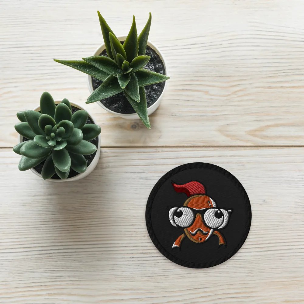 FEESH Logo Circle Patch [black border] product image (5)