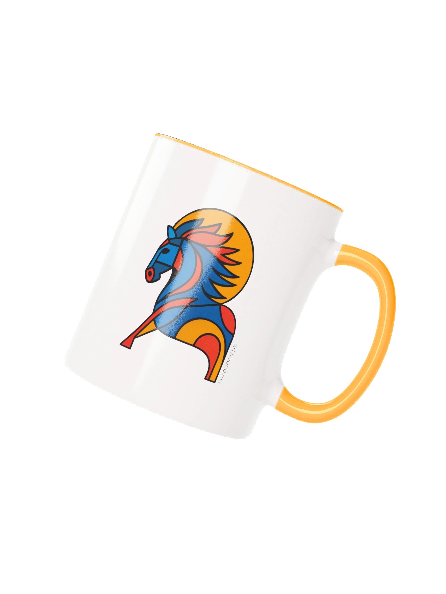 Stallion Crest – Cubist Horse Art Ceramic Mug Modern Geometric Stallion Design by M‑Art and Design product image (2)