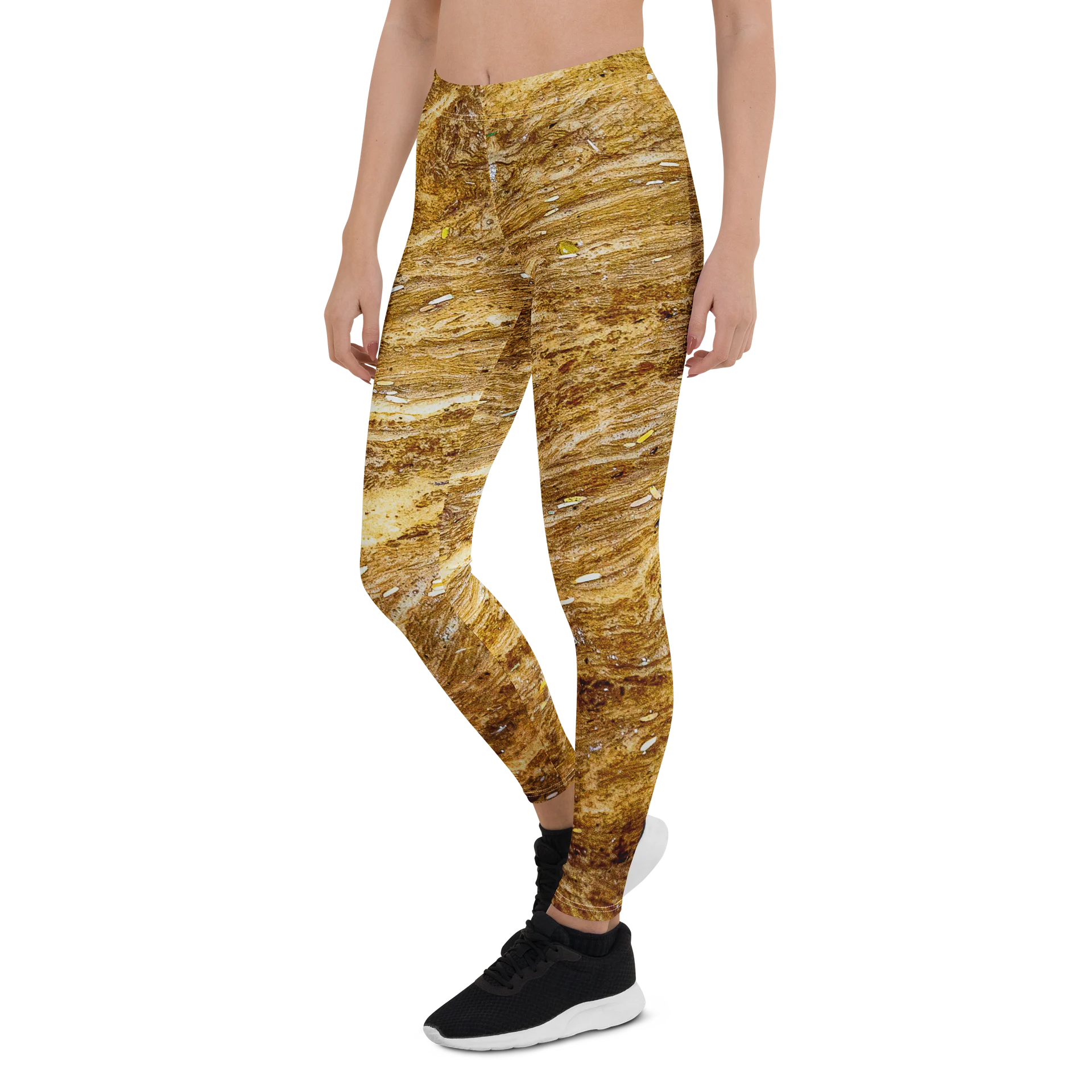 Golden Strata Women's All-Over Print High-Waisted Desert Canyon Leggings product image (4)